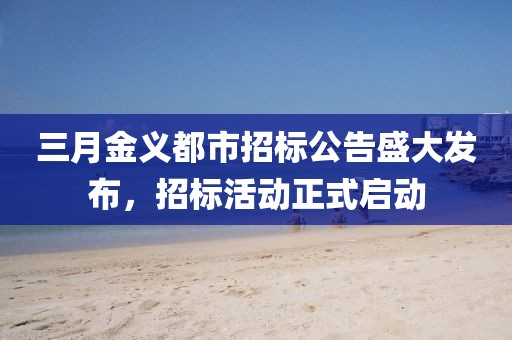三月金義都市招標公告盛大發布,招標活動正式啟動