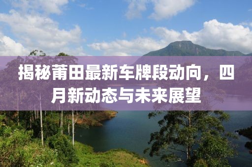 揭秘莆田最新車牌段動向,四月新動態與未來展望