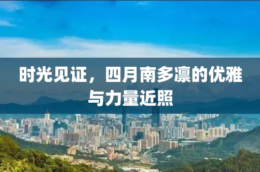 時光見證,四月南多凜的優雅與力量近照