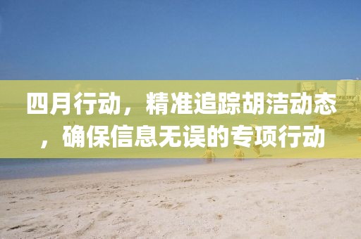 四月行動,精準追蹤胡潔動態,確保信息無誤的專項行動