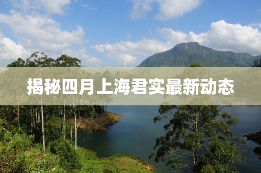 揭秘四月上海君實最新動態