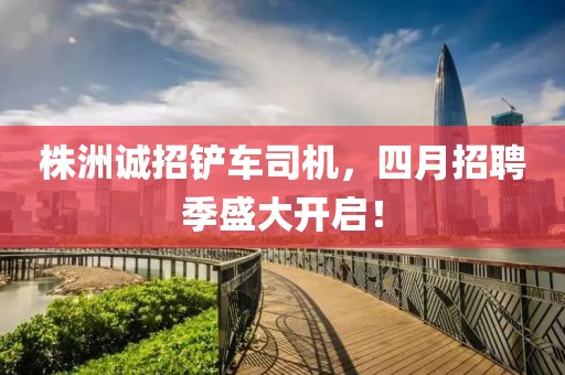 株洲誠招鏟車司機,四月招聘季盛大開啟!