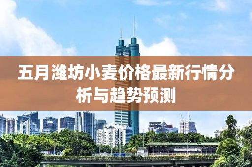 五月濰坊小麥價格最新行情分析與趨勢預測