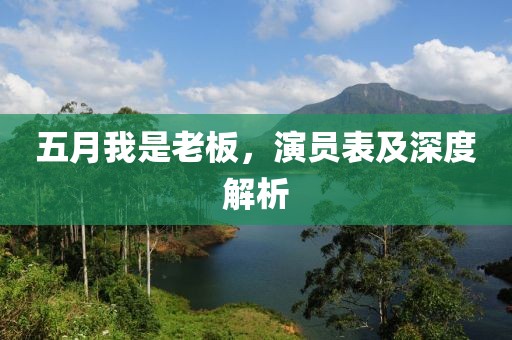 五月我是老板,演員表及深度解析
