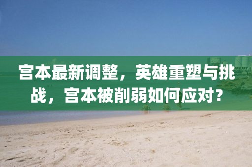 宮本最新調(diào)整,英雄重塑與挑戰(zhàn),宮本被削弱如何應(yīng)對(duì)?