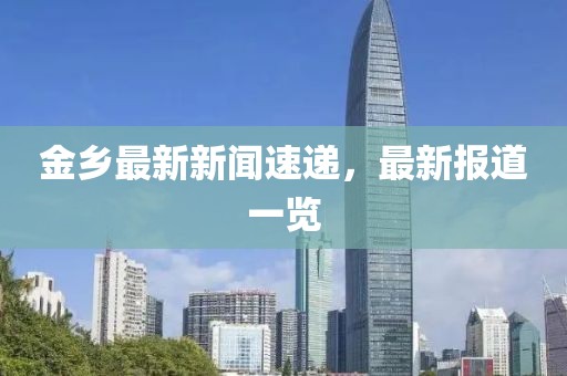 金鄉(xiāng)最新新聞速遞,最新報(bào)道一覽