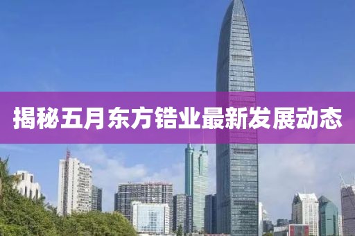 揭秘五月東方鋯業(yè)最新發(fā)展動(dòng)態(tài)