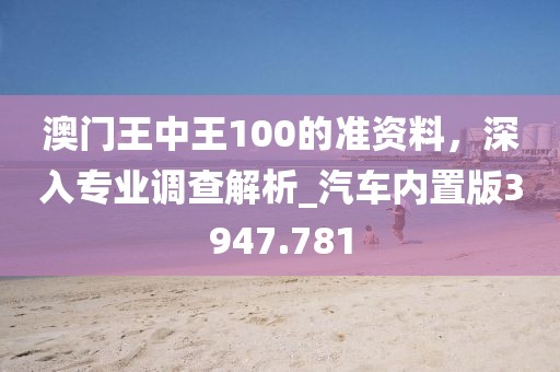 澳門王中王100的準資料,深入專業調查解析_汽車內置版3947.781