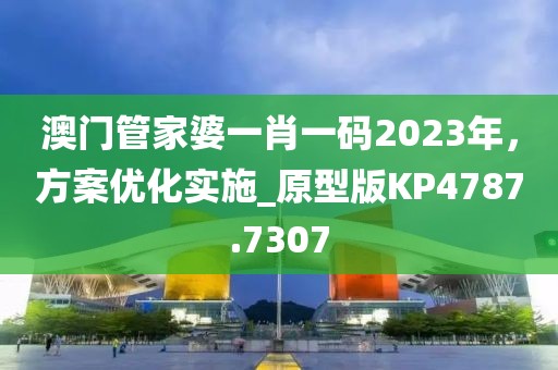 澳門管家婆一肖一碼2023年,方案優化實施_原型版KP4787.7307