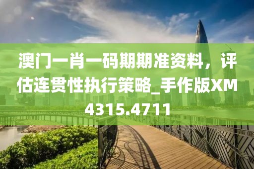澳門一肖一碼期期準資料,評估連貫性執行策略_手作版XM4315.4711