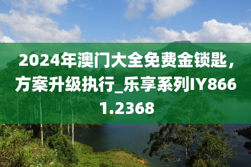 2024年澳門大全免費金鎖匙,方案升級執行_樂享系列IY8661.2368