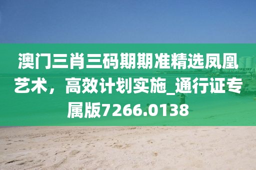 澳門三肖三碼期期準(zhǔn)精選鳳凰藝術(shù),高效計(jì)劃實(shí)施_通行證專屬版7266.0138