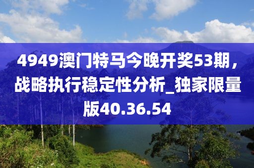 4949澳門特馬今晚開獎53期,戰(zhàn)略執(zhí)行穩(wěn)定性分析_獨家限量版40.36.54