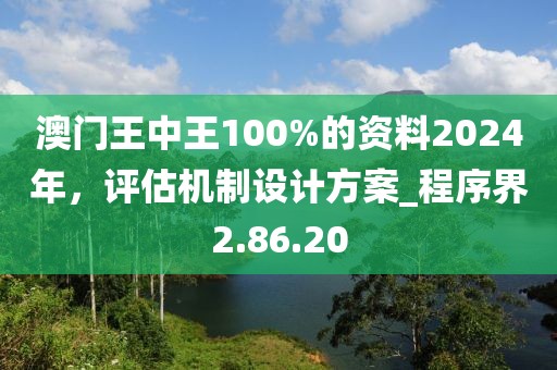 澳門王中王100%的資料2024年,評估機制設計方案_程序界2.86.20