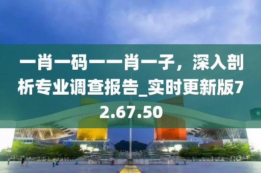 一肖一碼一一肖一子,深入剖析專業調查報告_實時更新版72.67.50
