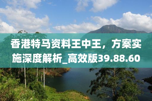香港特馬資料王中王,方案實施深度解析_高效版39.88.60