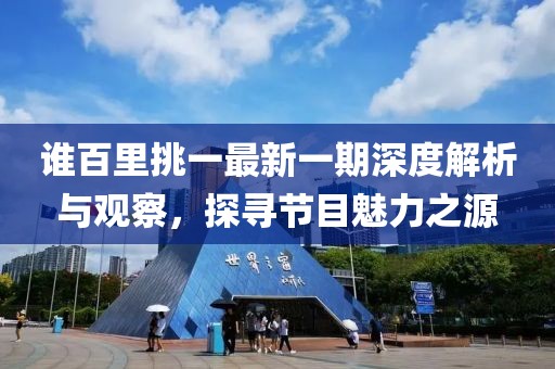 誰百里挑一最新一期深度解析與觀察,探尋節目魅力之源